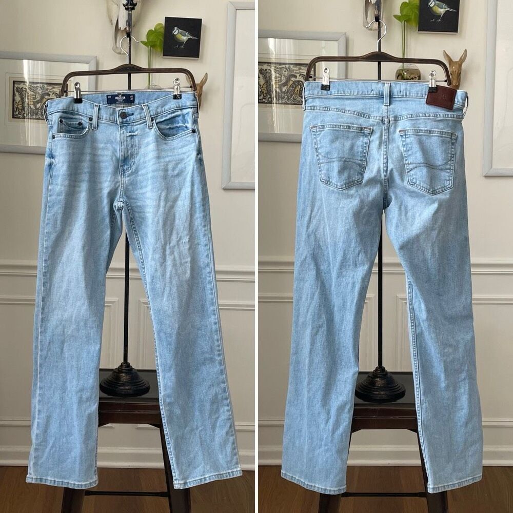 Hollister Straight Leg Epic Flex Light Wash Jeans 31 x 31
